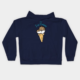 I love ice cream chocolate fudge Kids Hoodie